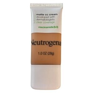 Neutrogena Matte CC Cream Clear Coverage Niacinamide 1oz Shade Maple 7.0